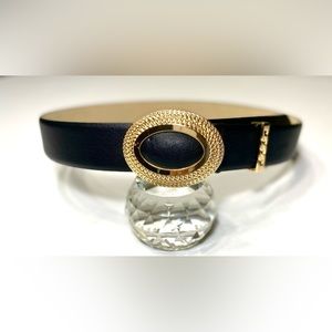 Classic Black Gold Belt Embellished Vince Camuto